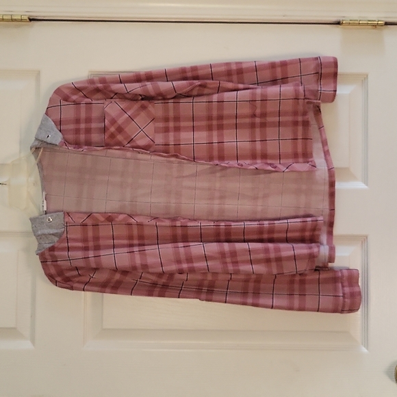 Weekend Edition FLANNEL Hooded Shirt Size Medium - Picture 2 of 6